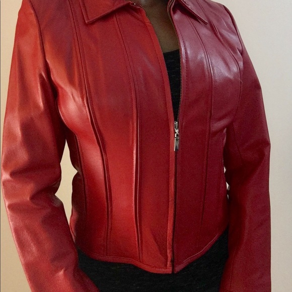 Red Leather Jacket - Picture 7 of 8